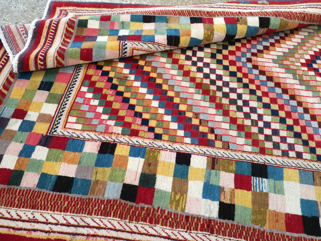 Vintage Persian Kashan Deco Rug, No.20477 - Galerie Shabab