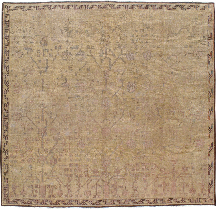 Vintage East Turkestan Khotan Square Carpet, No.20481 - Galerie Shabab