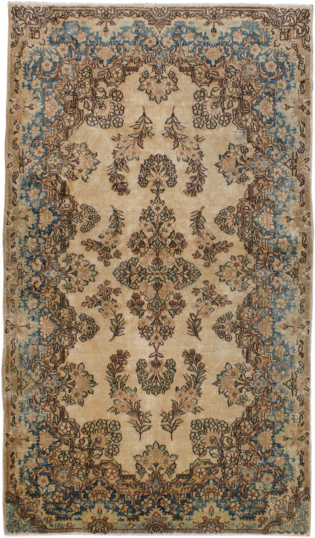 Antique Kerman Rug, No.20494 - Galerie Shabab