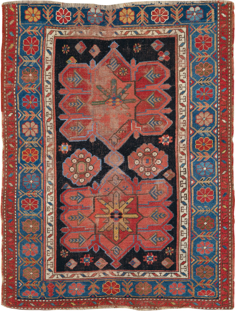Antique Caucasian Kazak Distressed Rug, No.20526 - Galerie Shabab