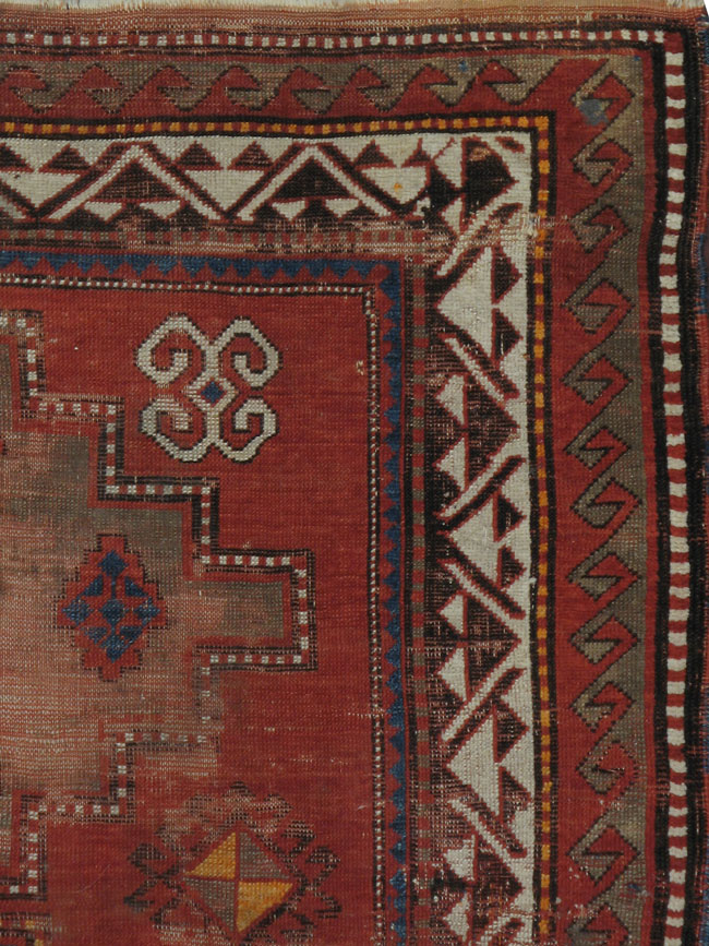 Antique Kazak Distressed Rug, No.20527 - Galerie Shabab