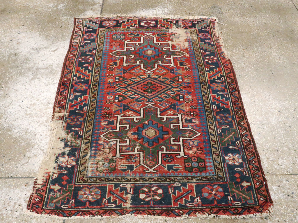 Antique Persian Karajeh Distressed Rug, No.20530 - Galerie Shabab