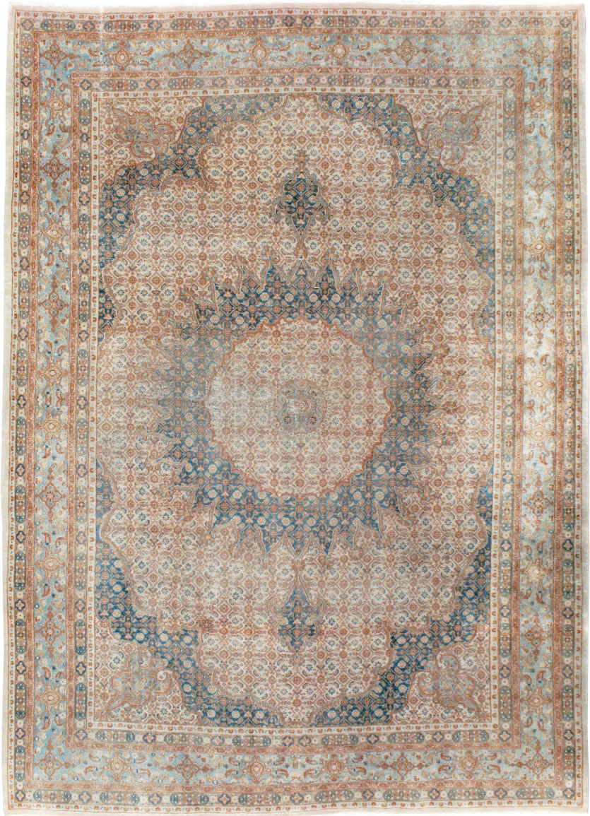 Vintage Persian Mashad Rug, No.20545 - Galerie Shabab