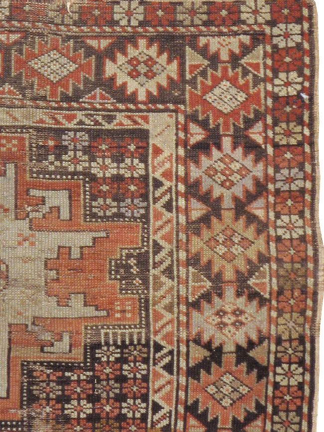 Antique Caucasian Kuba Distressed Rug, No.20547 - Galerie Shabab