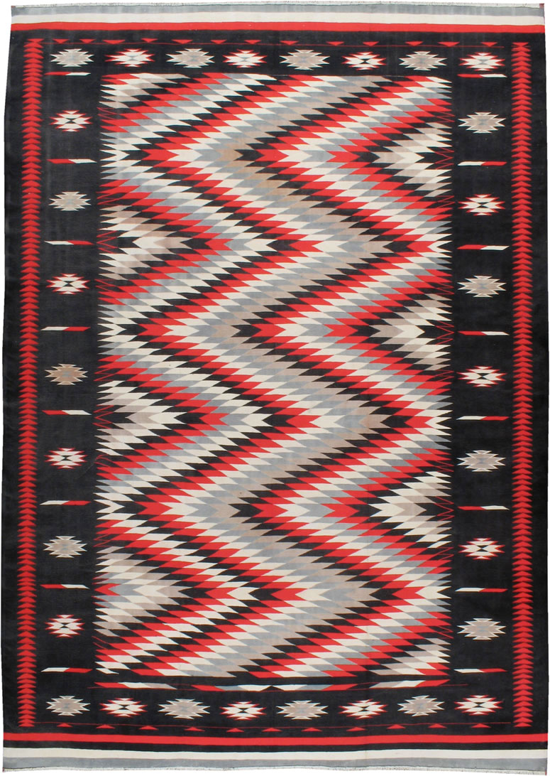 Vintage Indian Flat-weave Dhurrie Carpet, No.20550 - Galerie Shabab