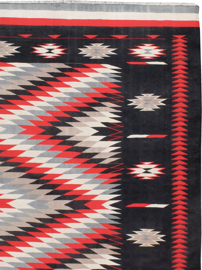 Vintage Indian Flat-weave Dhurrie Carpet, No.20550 - Galerie Shabab