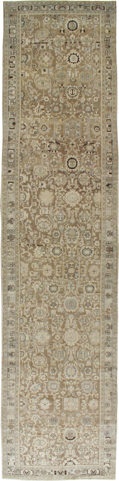 Vintage Persian Malayer Wide Gallery Runner, No.20559 - Galerie Shabab