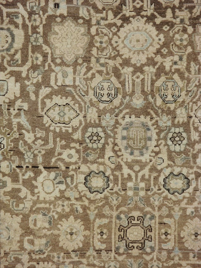 Vintage Persian Malayer Wide Gallery Runner, No.20559 - Galerie Shabab