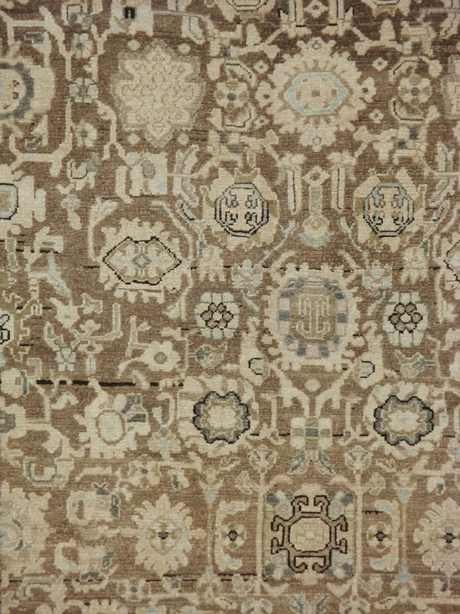 Vintage Persian Malayer Wide Gallery Runner, No.20559 - Galerie Shabab