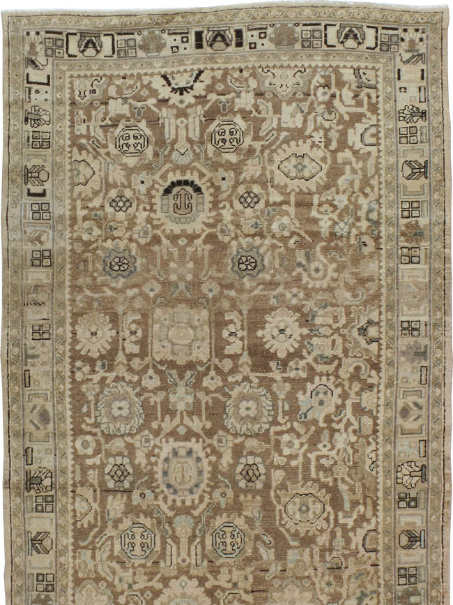 Vintage Persian Malayer Wide Gallery Runner, No.20559 - Galerie Shabab