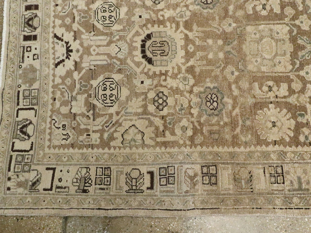 Vintage Persian Malayer Wide Gallery Runner, No.20559 - Galerie Shabab