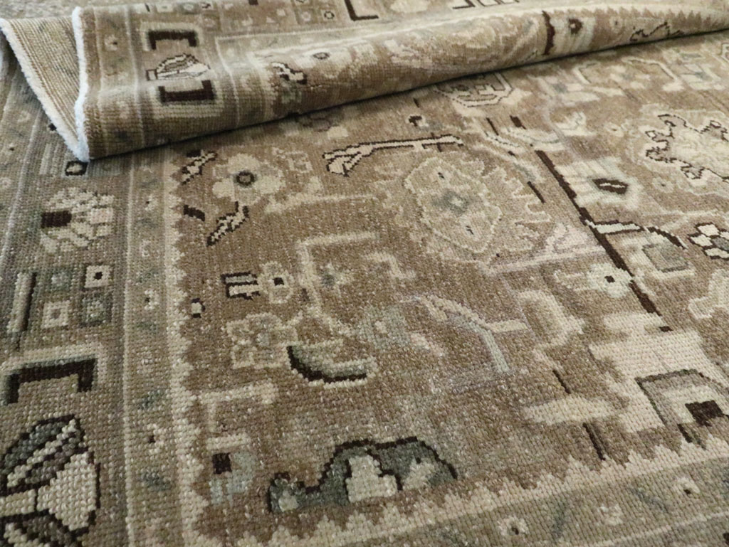 Vintage Persian Malayer Wide Gallery Runner, No.20559 - Galerie Shabab
