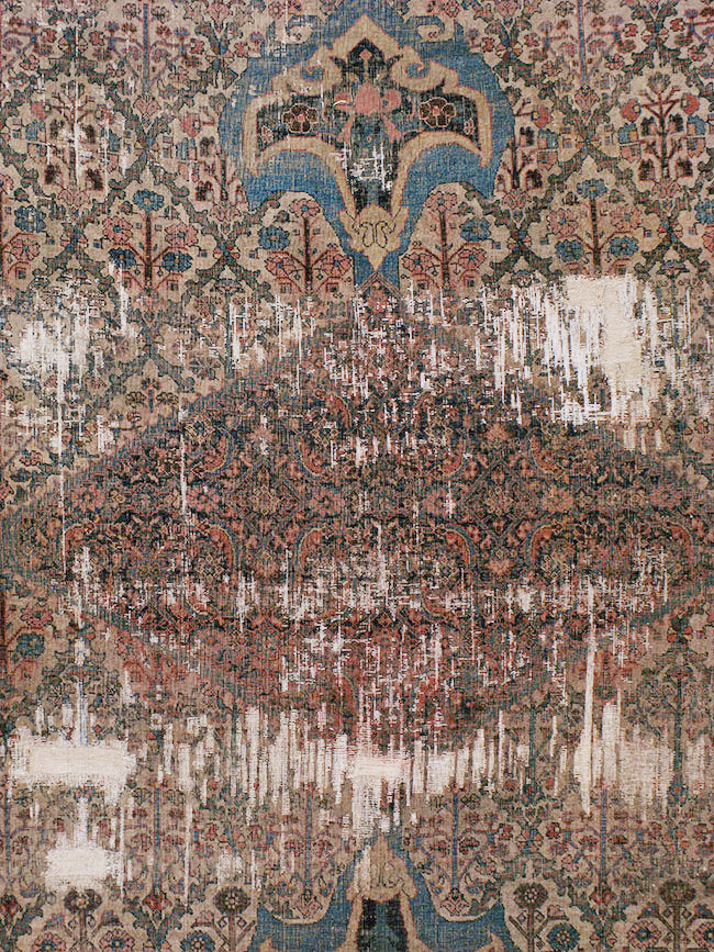 Antique Persian Bidjar Distressed Carpet, No.20569 - Galerie Shabab