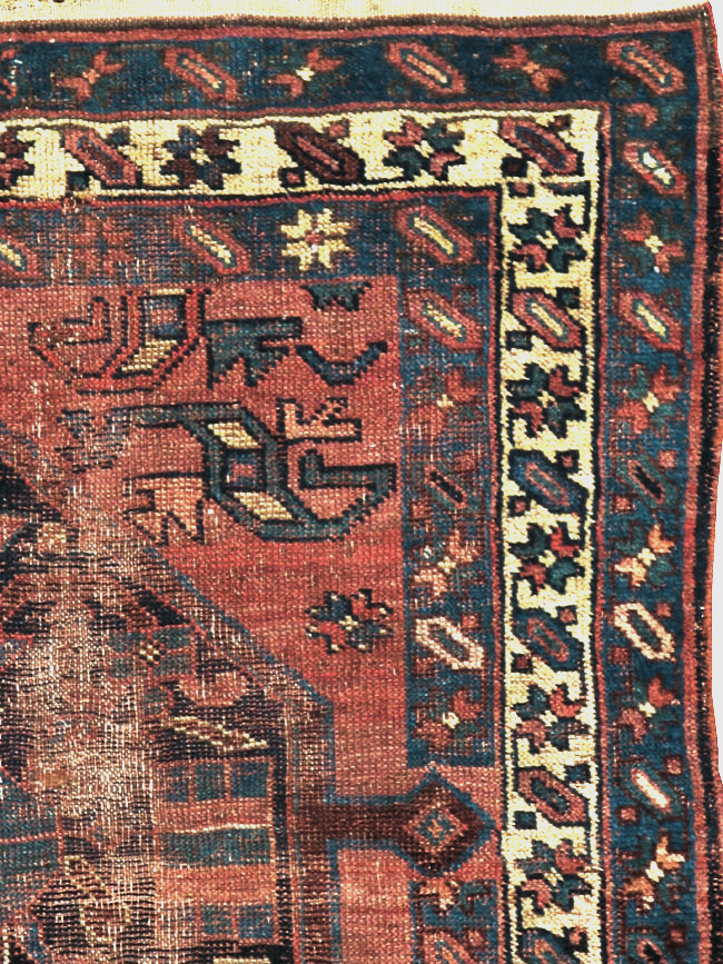 Antique Persian Kurdish Distressed Rug, No.20571 - Galerie Shabab