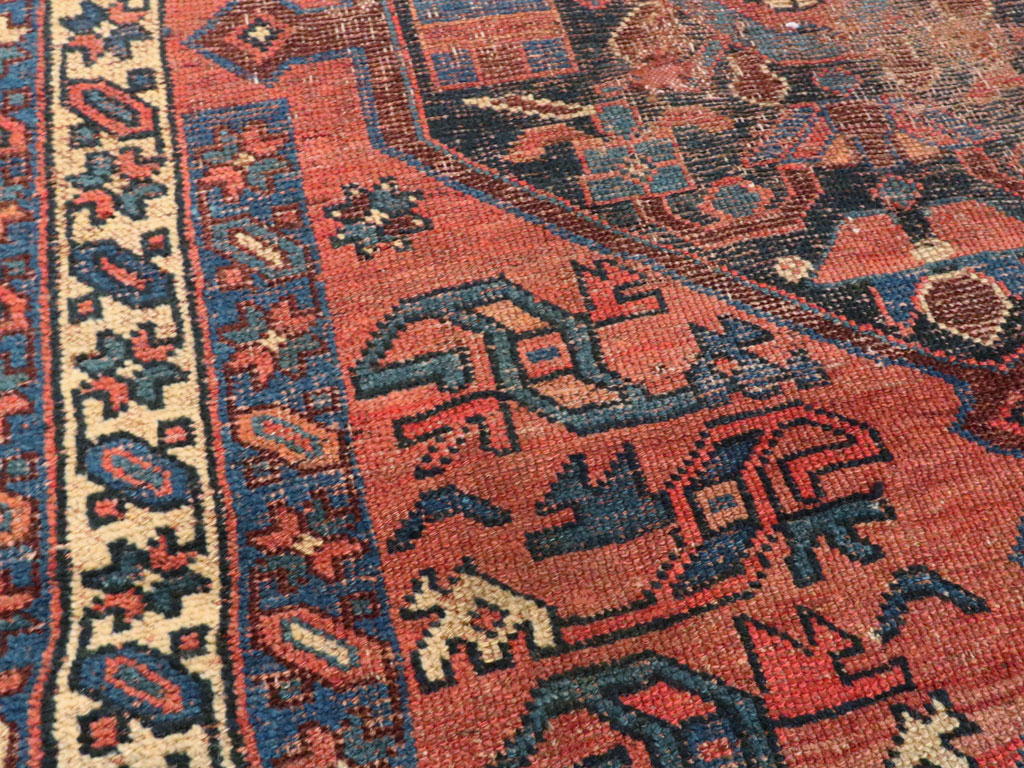 Antique Persian Kurdish Distressed Rug, No.20571 - Galerie Shabab