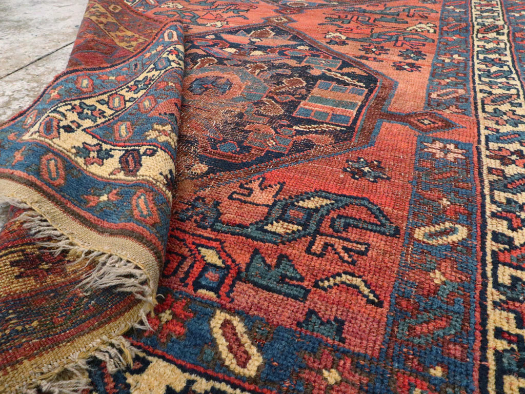 Antique Persian Kurdish Distressed Rug, No.20571 - Galerie Shabab