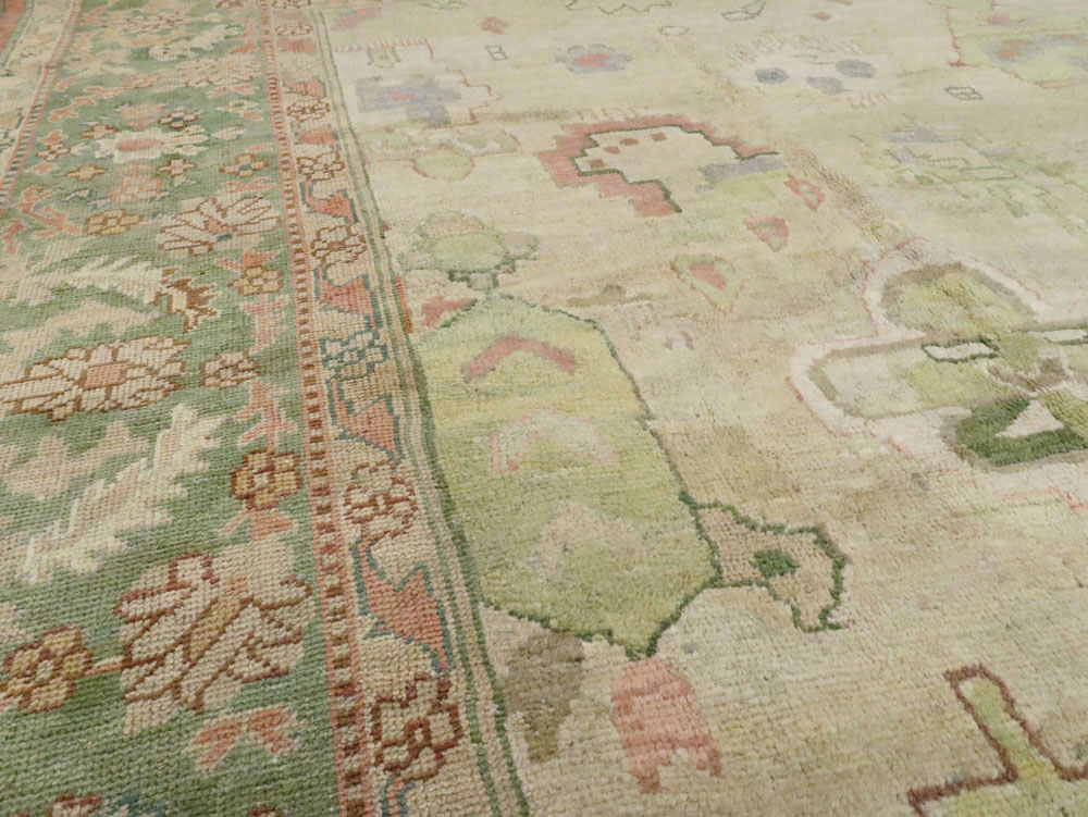 Vintage Turkish Oushak Large Room Size Carpet, No.20585 - Galerie Shabab