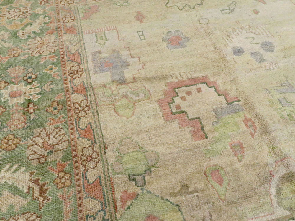 Vintage Turkish Oushak Large Room Size Carpet, No.20585 - Galerie Shabab