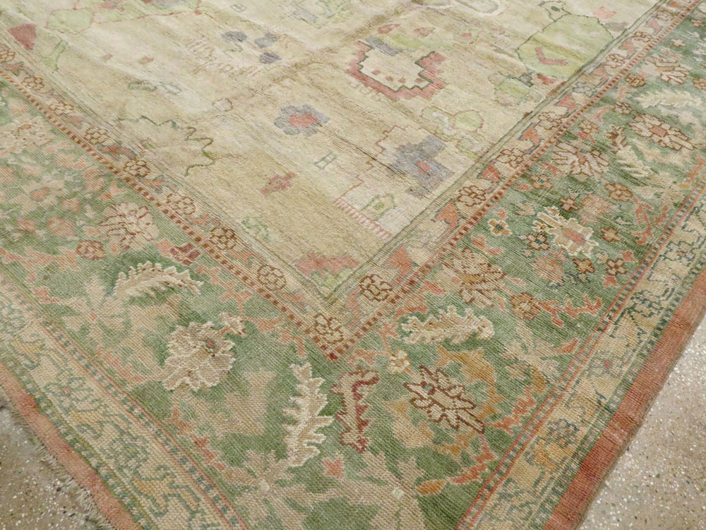 Vintage Turkish Oushak Large Room Size Carpet, No.20585 - Galerie Shabab