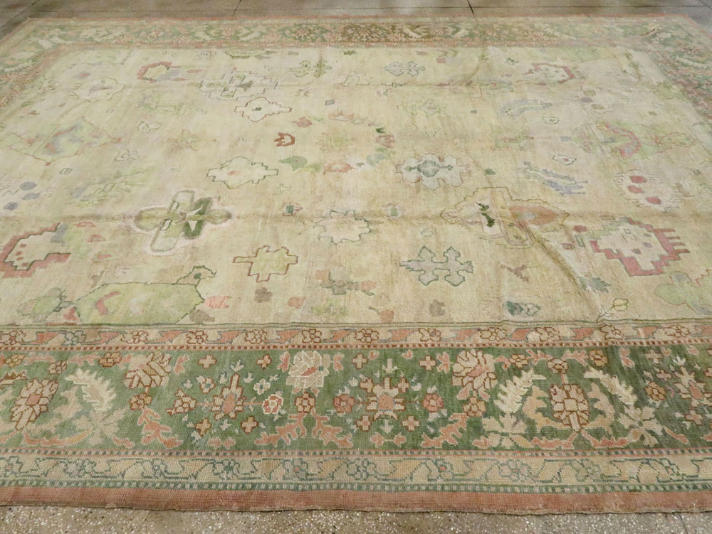 Vintage Turkish Oushak Large Room Size Carpet, No.20585 - Galerie Shabab