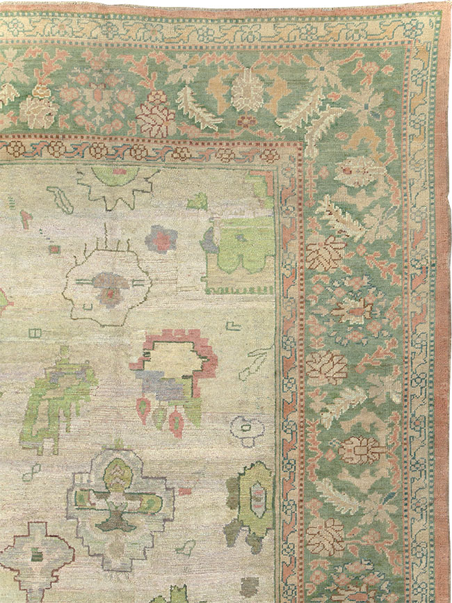 Vintage Turkish Oushak Large Room Size Carpet, No.20585 - Galerie Shabab
