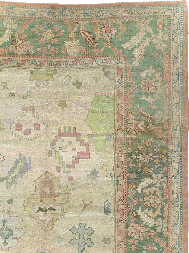 Vintage Turkish Oushak Large Room Size Carpet, No.20585 - Galerie Shabab