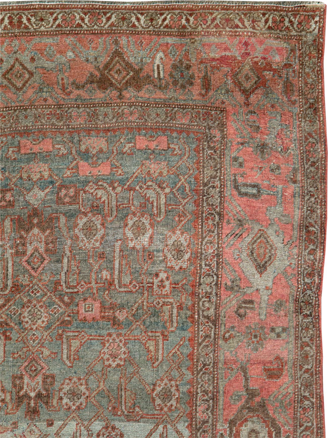 Antique Persian Bidjar Accent Rug, No.20624 - Galerie Shabab