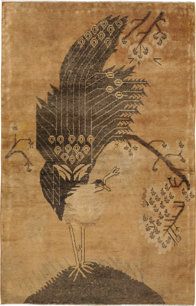 Antique East Turkestan Khotan Pictorial Rug, No.20678 - Galerie Shabab