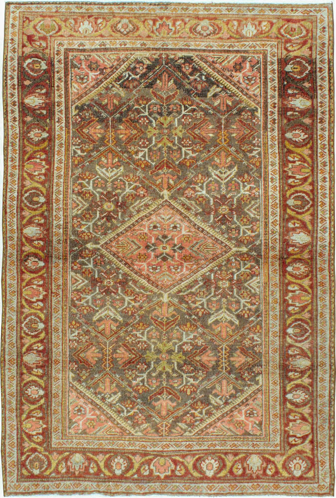 Vintage Persian Malayer Accent Rug, No.20703 - Galerie Shabab