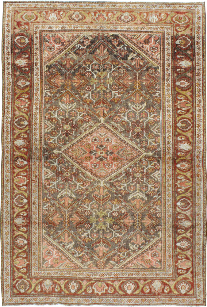 Vintage Persian Malayer Accent Rug, No.20703 - Galerie Shabab