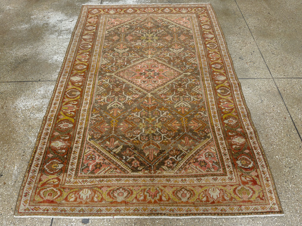 Vintage Persian Malayer Accent Rug, No.20703 - Galerie Shabab
