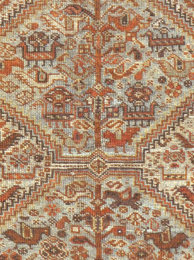 Antique Persian Shiraz Square Rug, No.20706 - Galerie Shabab