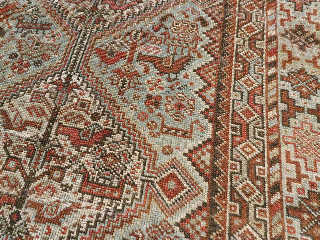 Antique Persian Shiraz Square Rug, No.20706 - Galerie Shabab