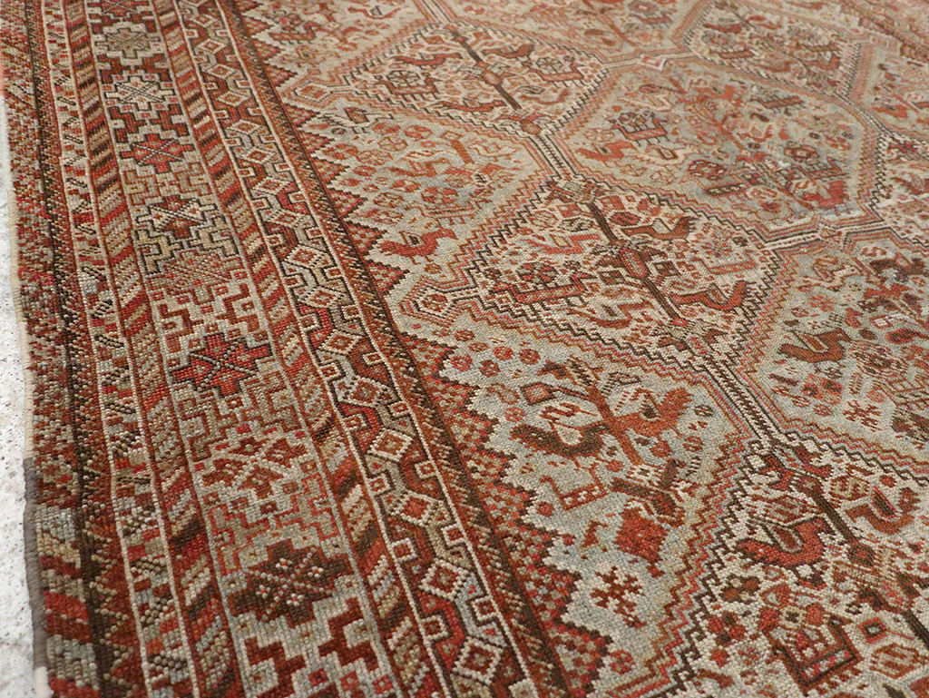 Antique Persian Shiraz Square Rug, No.20706 - Galerie Shabab