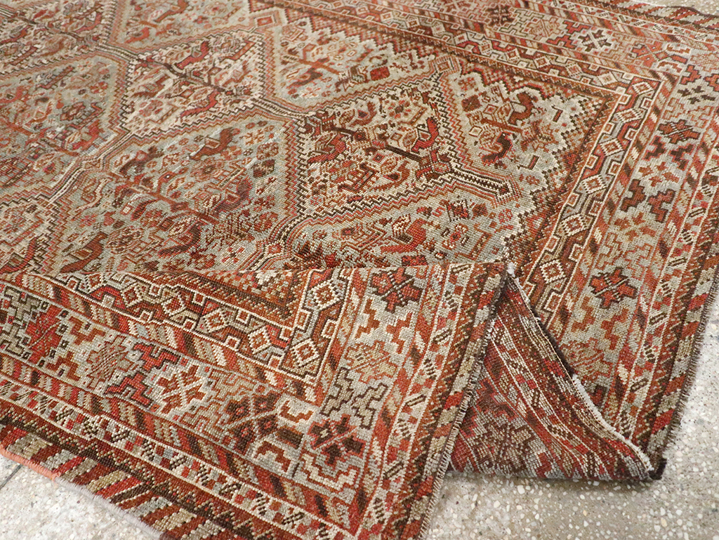 Antique Persian Shiraz Square Rug, No.20706 - Galerie Shabab