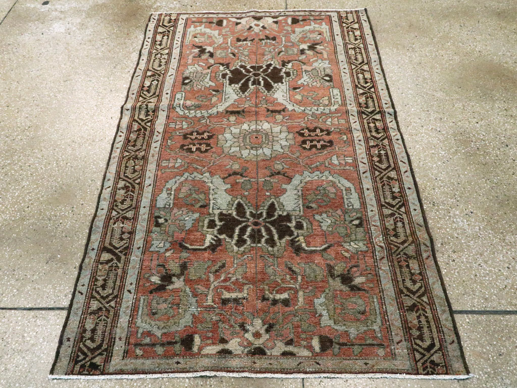 Antique Persian Malayer Rug Throw Rug, No.20716 - Galerie Shabab