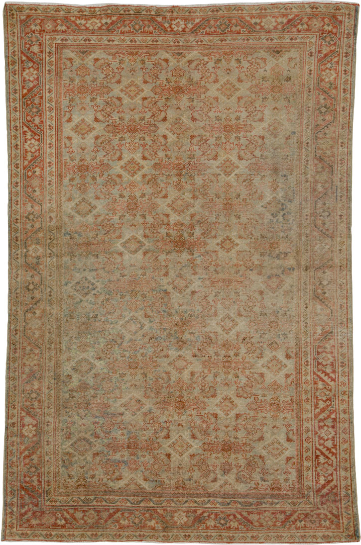 Antique Persian Mahal Distressed Rug, No.20757 - Galerie Shabab