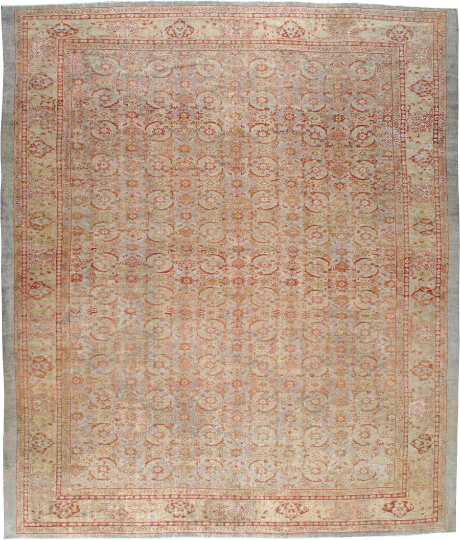 Antique Persian Mahal Square Carpet, No.20765 - Galerie Shabab