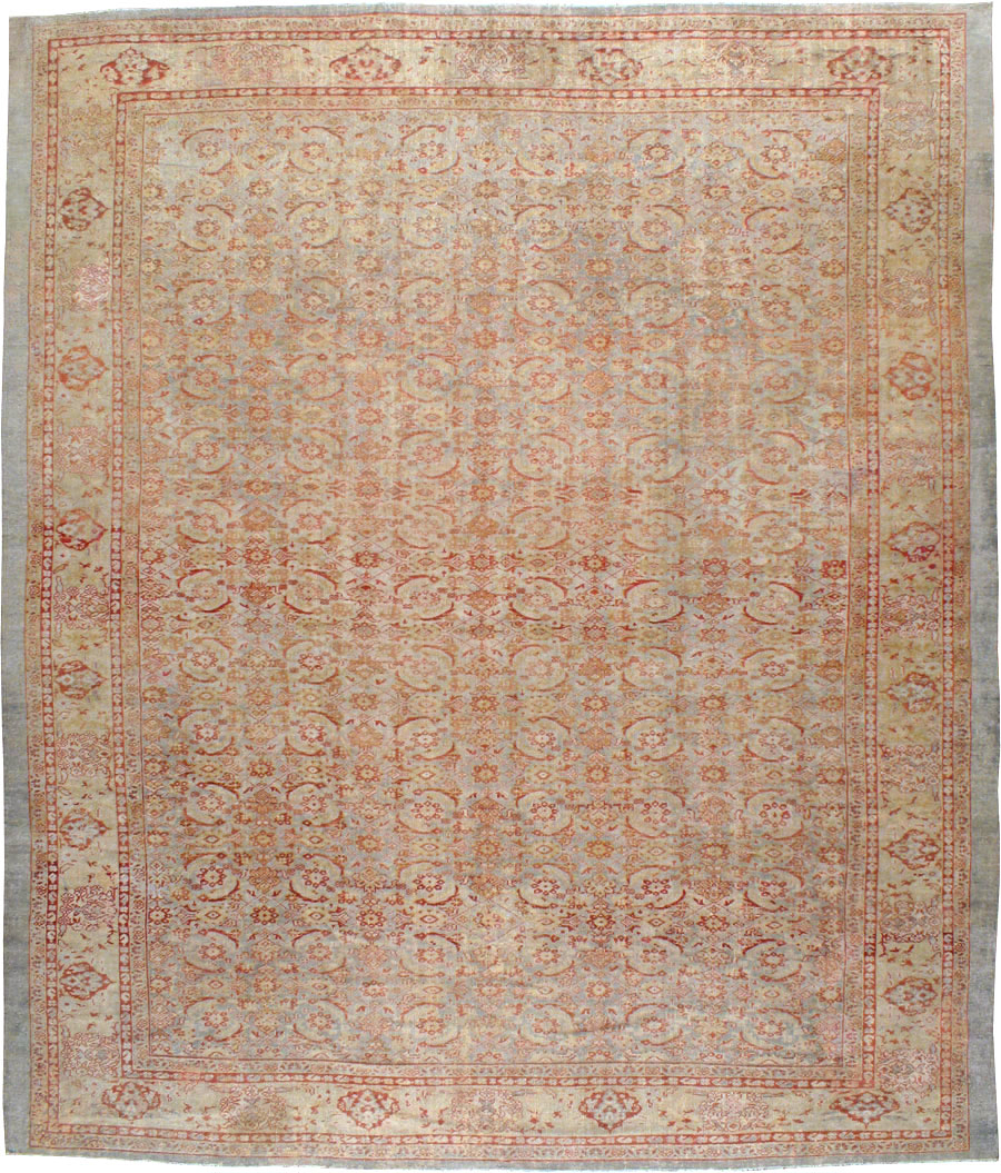 Antique Persian Mahal Square Carpet, No.20765 - Galerie Shabab