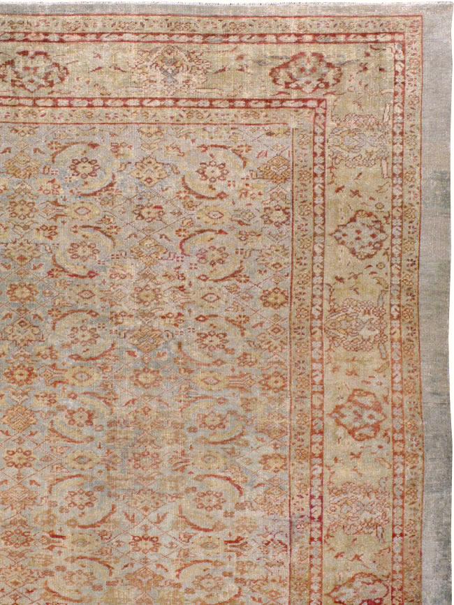 Antique Persian Mahal Square Carpet, No.20765 - Galerie Shabab