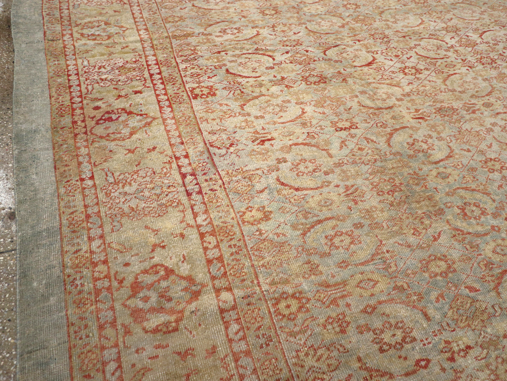 Antique Persian Mahal Square Carpet, No.20765 - Galerie Shabab