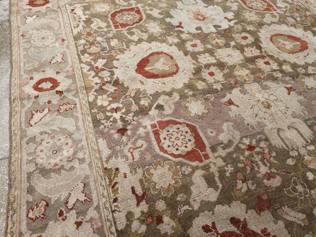 Antique Persian Malayer Wide Gallery Runner, No.20797 - Galerie Shabab