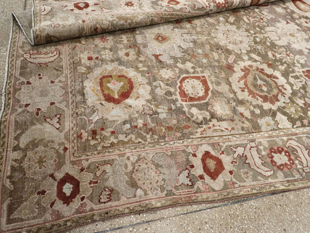 Antique Persian Malayer Wide Gallery Runner, No.20797 - Galerie Shabab