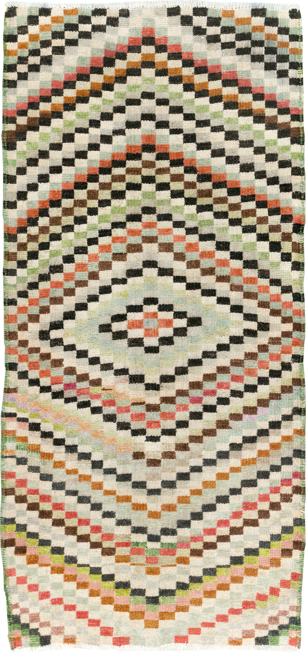 Vintage Deco Style Anatolian Rug, No.20808 - Galerie Shabab