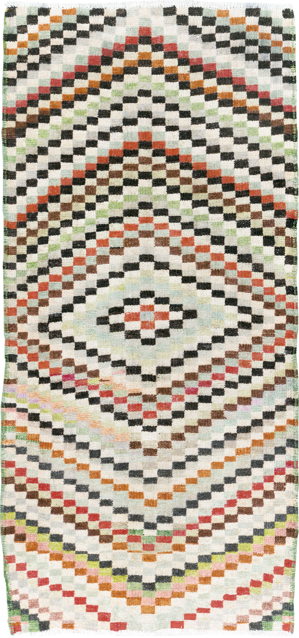 Vintage Deco Style Anatolian Rug, No.20808 - Galerie Shabab