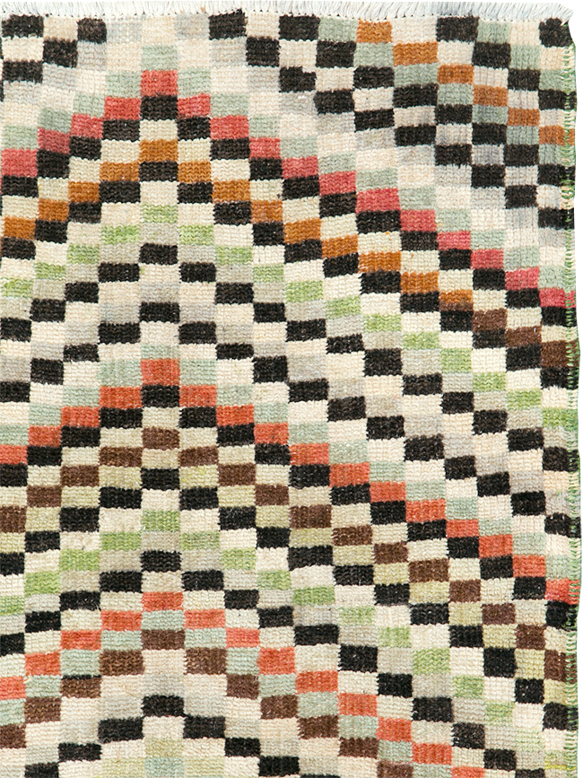 Vintage Deco Style Anatolian Rug, No.20808 - Galerie Shabab