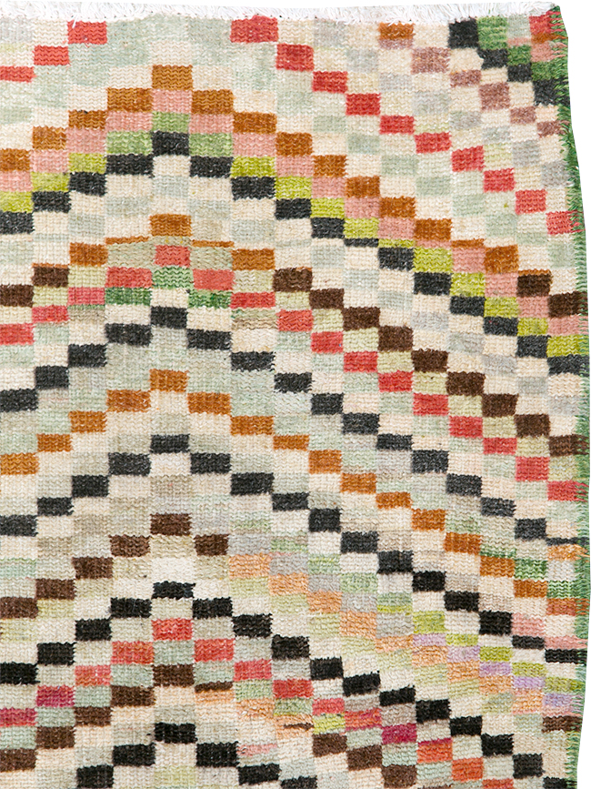 Vintage Deco Style Anatolian Rug, No.20808 - Galerie Shabab