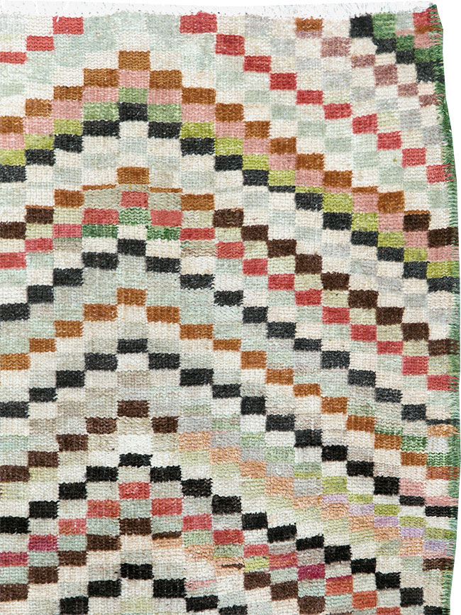 Vintage Deco Style Anatolian Rug, No.20808 - Galerie Shabab