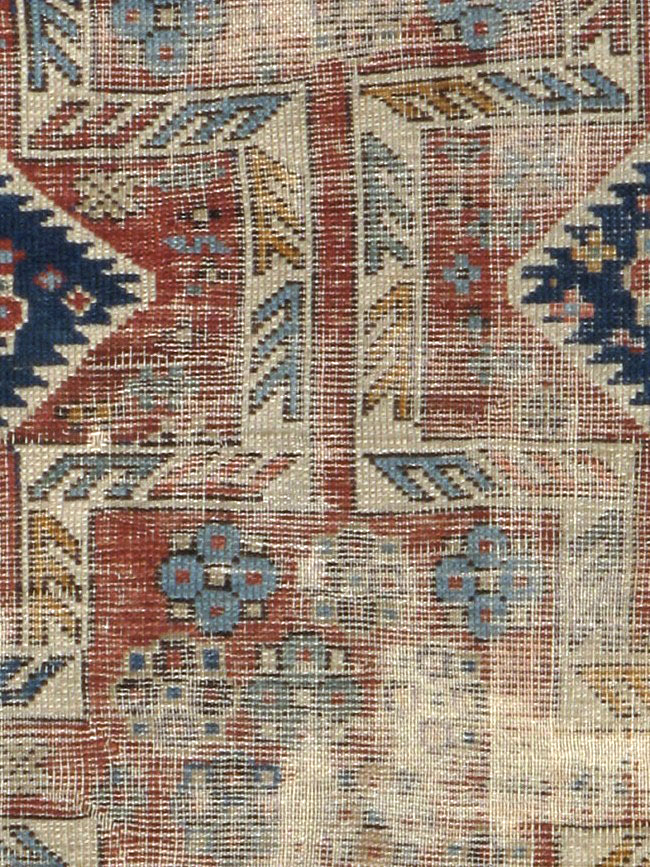Antique Caucasian Kuba Distressed Rug, No.20859 - Galerie Shabab