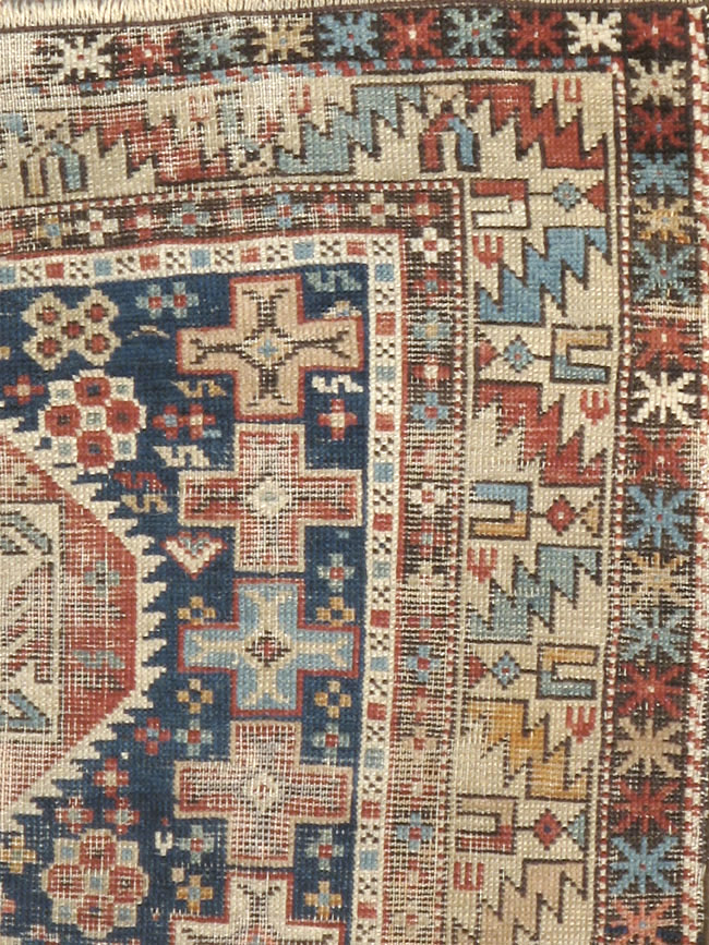 Antique Caucasian Kuba Distressed Rug, No.20859 - Galerie Shabab